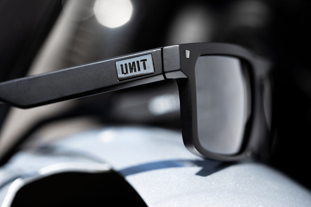 UNIT Primer Sunglasses  - Matte Black Grey Polarised
