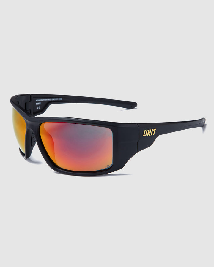 UNIT Bullet - Medium Impact Safety Sunglasses - Black Orange