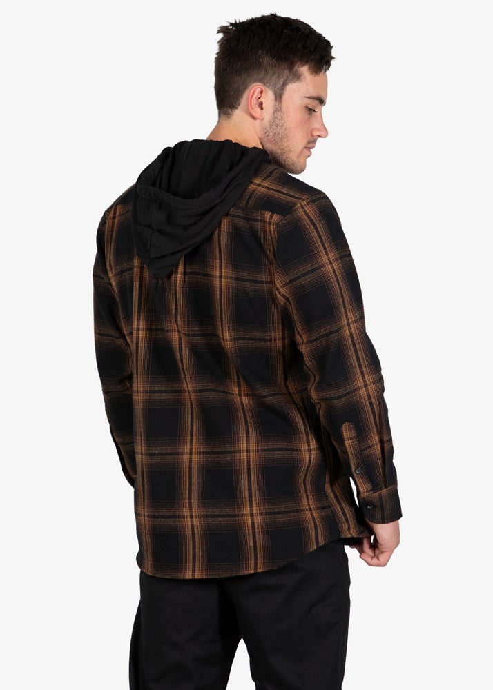 MENS SHIRT - HEAVYWEIGHT HOOD FLANNEL