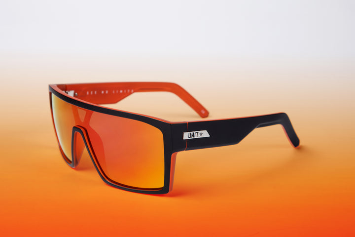 UNIT Command Sunglasses -  Matte Black Orange Polarised
